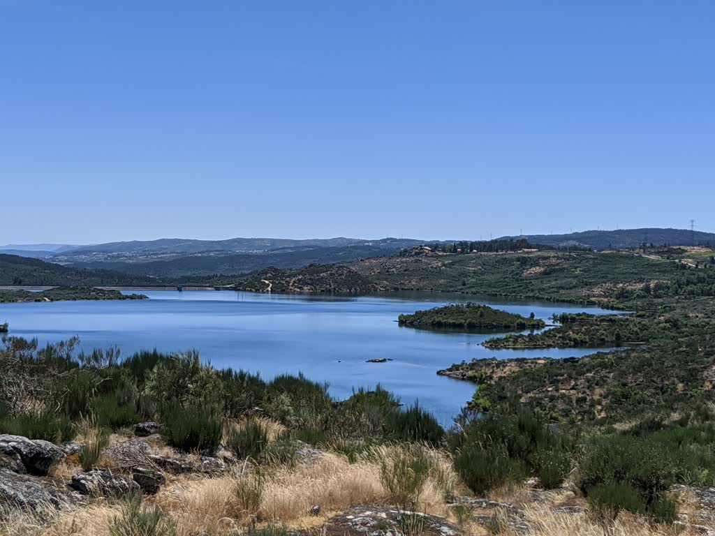 
a big lake view from the top
